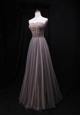 Picture of Gorgeous Tulle Sweetheart Long Prom Dresses, New Party Dresses